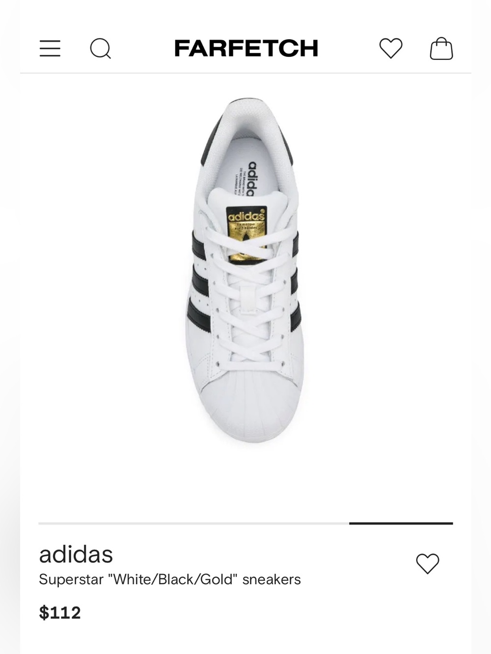 adidas women Superstar foundation Sneakers - White & Black with Gold Logo - Picture 2 of 11